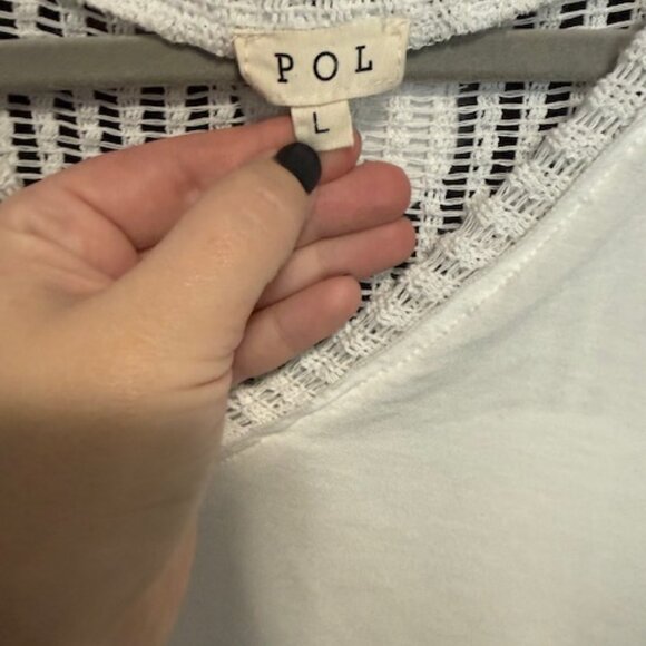 Womens POL Floral Oversized High Low V-Neck Top - Picture 2 of 3